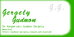 gergely gudmon business card